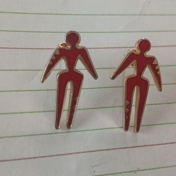 Vintage 80's Laurel Burch OLD SOUL Earrings Stud Cloisonne Enamel Collectible - Picture 12 of 12